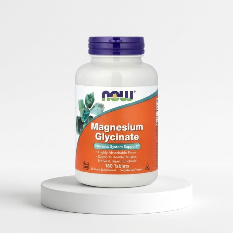 NOW Foods Glicinato de Magnesio 180 Comprimidos