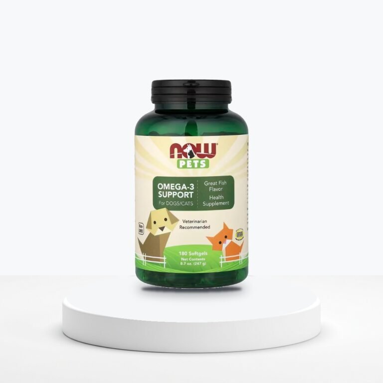 NOW Pets Refuerzo de Omega-3 para Perros y Gatos 180 Cápsulas Blandas